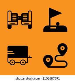 app, fun, point and field icons set. Vector illustration for web and design