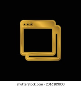 Icono metálico chapado en oro de aplicación o vector de logotipo