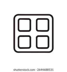 App grid icon representing a digital interface for application access and navigation within a software or mobile environment.