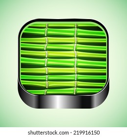 App icon with bamboo texture on the background.