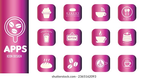 App icon design with colour gradient