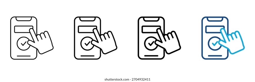 Conjunto de Colección de contorno de estilo diferente App Icon Ilustración vectorial
