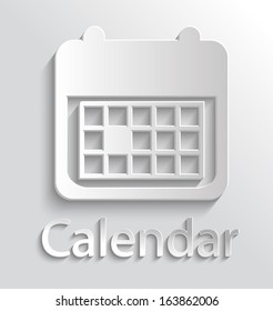 App Icon gray Calendar with Shadow