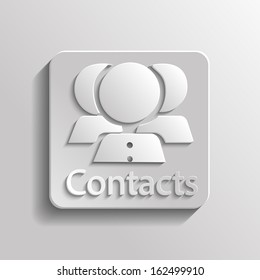 App icon gray contacts with shadow