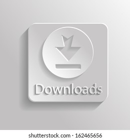 App icon gray download with shadow