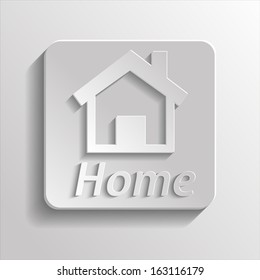 App icon gray home with shadow