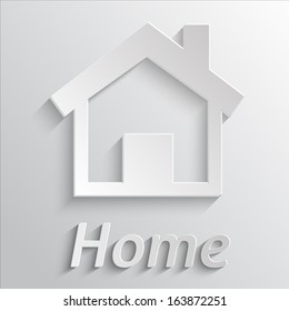 App icon gray home with shadow