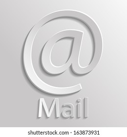 App Icon gray mail with shadow