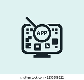 App icon line isolated on clean background. App icon concept drawing icon line in modern style. Vector illustration for your web mobile logo app UI design.