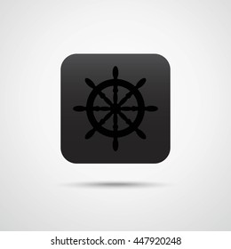 App icon, logo sign for mobile devices, Ship Wheel, Vector EPS10