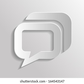 App icon metal message with shadow