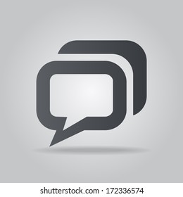App icon metal message with shadow