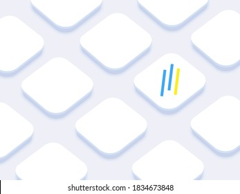 App Icon Mockup Vector Template Presentation Angle