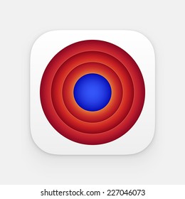 App icon with Movie end background. Vector template