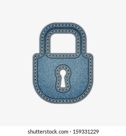 App icon . Realistic denim . Eps10