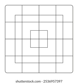App icon size template. Blank, grid for web, mobile system app. Guide, sizing for application logotype design. Icon grid model.