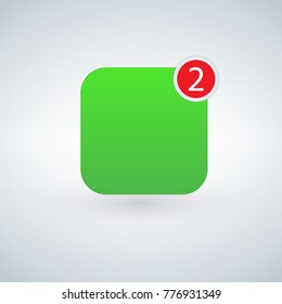 App Icon Template . Vector Green Color