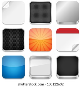 App Icon Templates - Vector backgrounds for app icons.  Eps10 file with transparency.