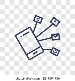 App icon. Trendy linear App logo concept on transparent background from Programming collection