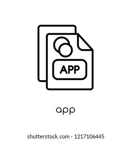 App icon. Trendy modern flat linear vector App icon on white background from thin line Programming collection, editable outline stroke vector illustration