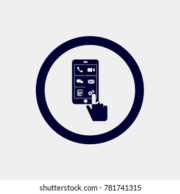 app icon, Vector illustration. touchscreen smartphone icon