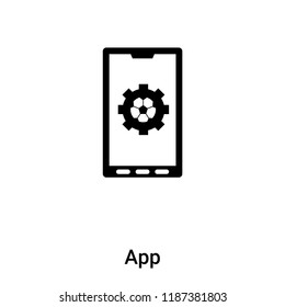 App icon vector isolated on white background, logo concept of App sign on transparent background, filled black symbol