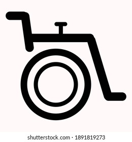 App icon, Wheelchair sign, Handicap parking white Gray black vector