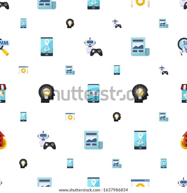 App Icons Pattern Seamless Included Editable Stock Vector (Royalty Free ...