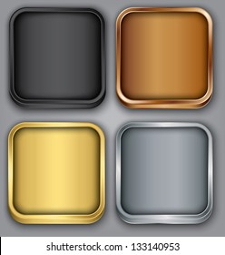 App icons set, vector illustration
