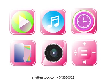 app icons set  vector illustration