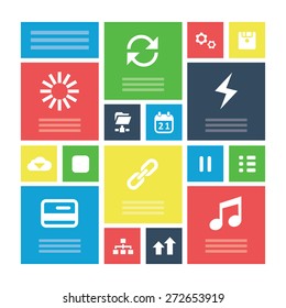 app icons universal set for web and mobile