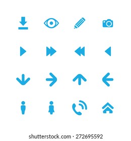 app icons universal set for web and mobile