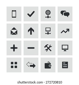 app icons universal set for web and mobile