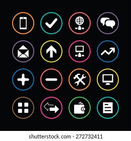 app icons universal set for web and mobile