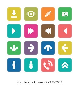 app icons universal set for web and mobile