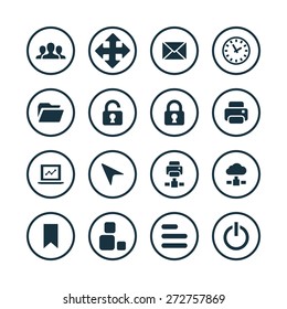app icons universal set for web and mobile