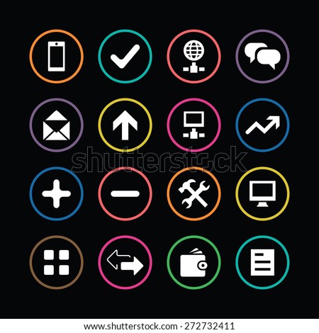 app icons universal set for web and mobile