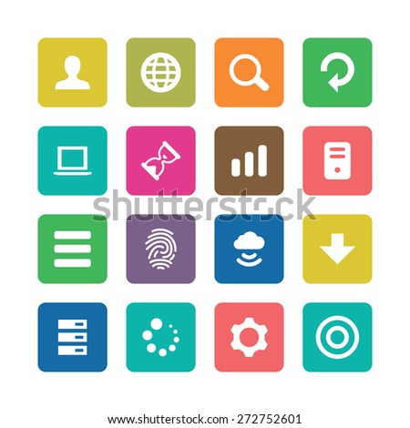 app icons universal set for web and mobile