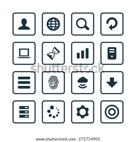 app icons universal set for web and mobile
