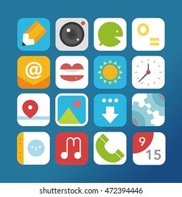 app icons vector flat design