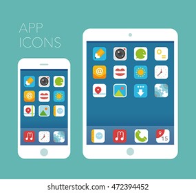 app icons vector flat design