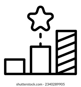 vector de contorno de icono de la industria de aplicaciones. Norma de página. Práctica de pruebas