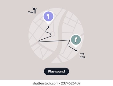 The app interface displaying a city layout, with various key locations marked by special tags, users can monitor and track gadgets within the map, making it easy to keep tabs on their whereabouts