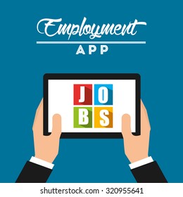 app for a job design, vector illustration eps10 graphic 