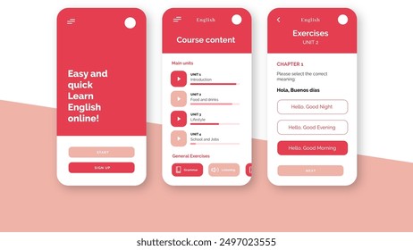 App learn languages vector design in eps 10