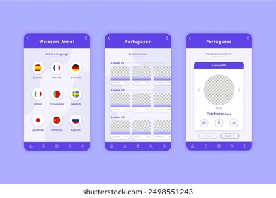 App lernen Sprachen Vektor Design in Folge 10
