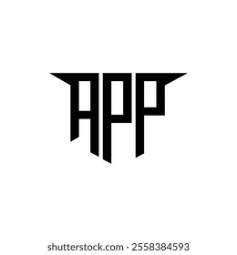 APP letter logo design with white background in illustrator, vector logo modern alphabet font overlap style, calligraphy designs for logo, Poster, Invitation, etc.
