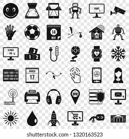 App for life icons set. Simple style of 36 app for life vector icons for web for any design