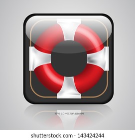app, lifebuoy vector icons design.