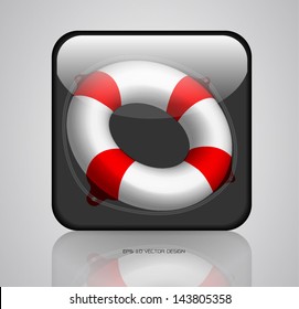 app, lifebuoy vector icons design.